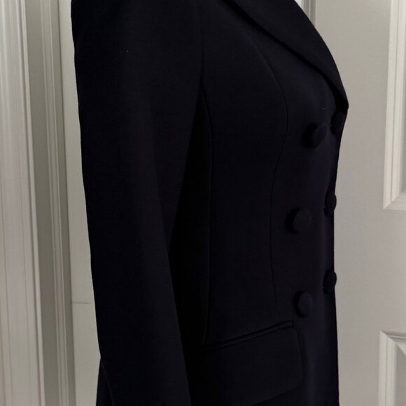 PRADA DOUBLE BREASTED NAVY WOOL BLAZER - SIZE IT 38 - Picture 6 of 12